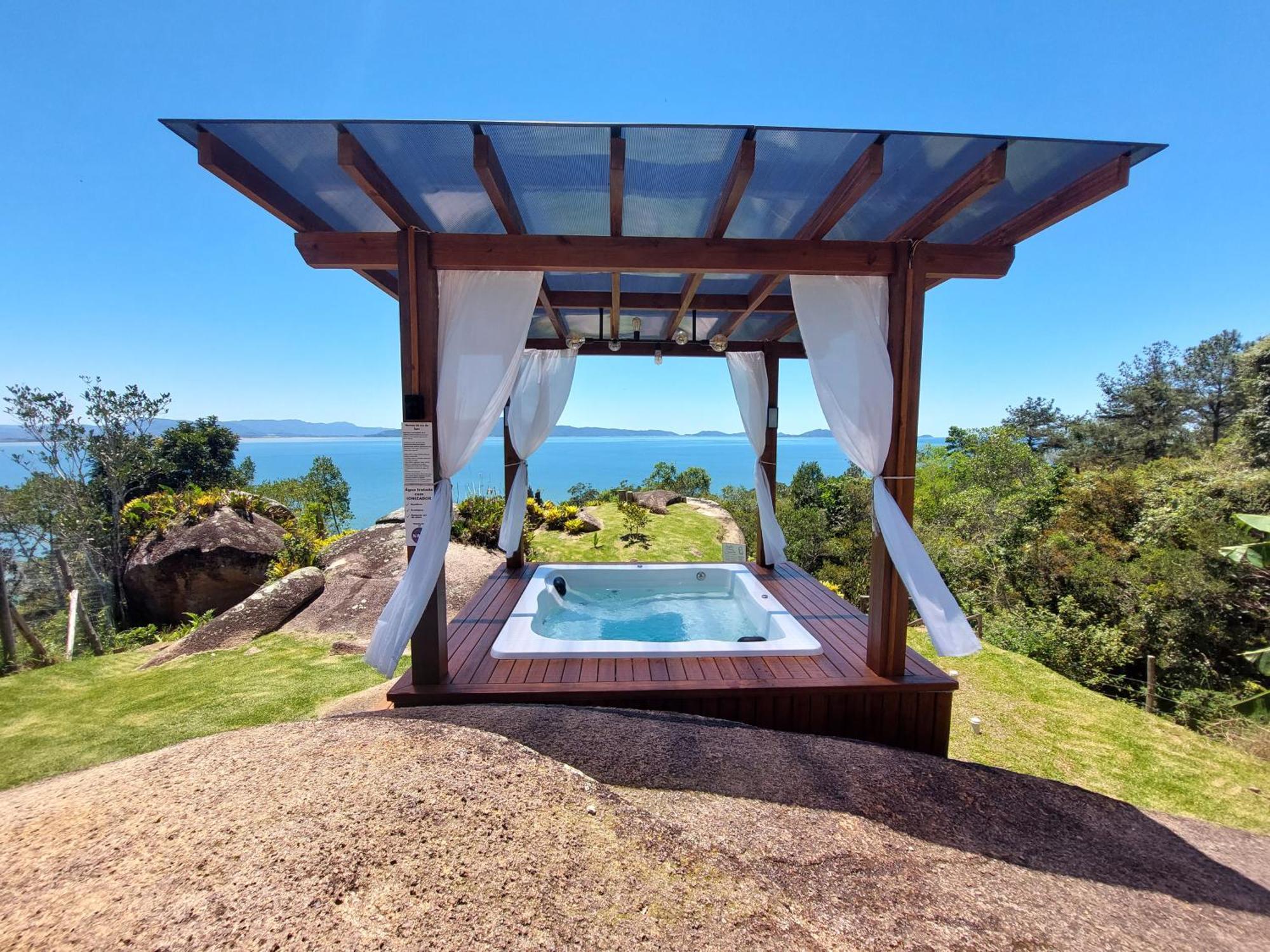 Casa Mirante Do Sol-Vista Exuberante Com Spa Governador Celso Ramos Eksteriør bilde